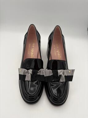 Women’s Kate Spade Size 10 Black Patent Leather Block Herls